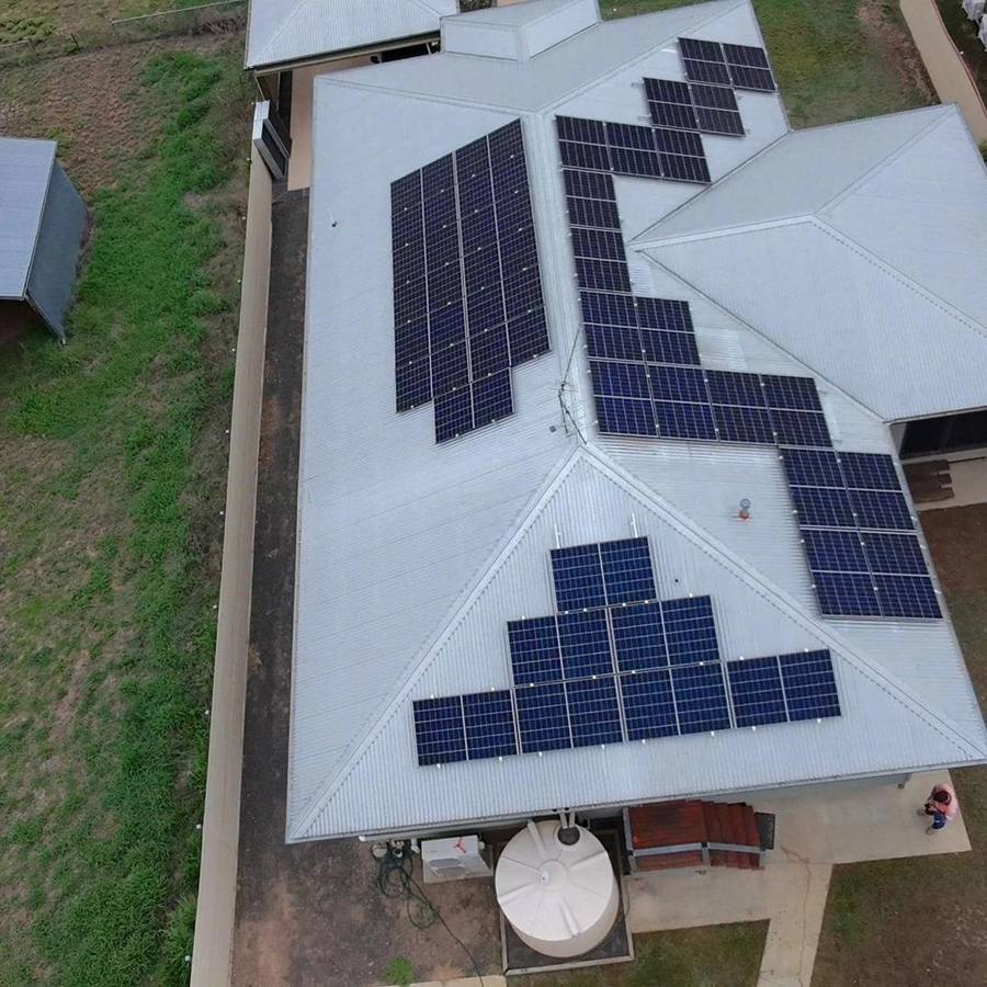 Multi-pitch roof system — Grid-connect solar · Roma district — Rising Sun Electrical